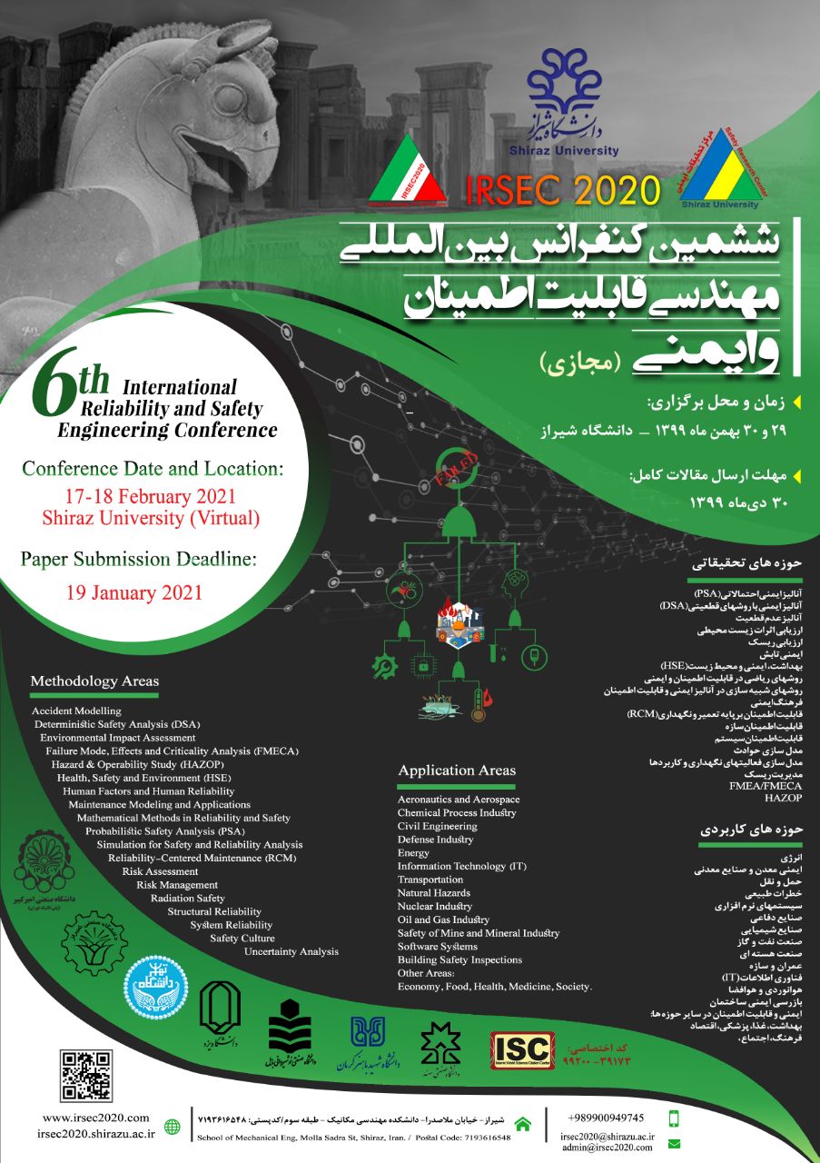 6th International Reliability and Safety Engineering Conference 2020